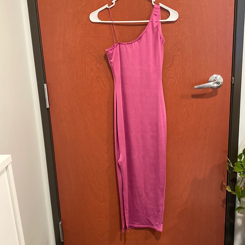 Nasty gal asymmetrical brand new without tags midi dress.